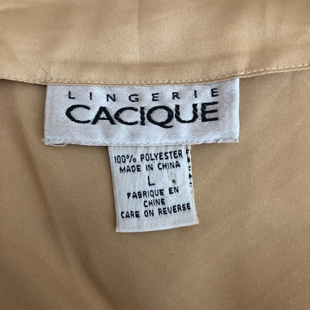 Cacique Gold Slip Dress Night Gown L - Picture 3 of 3